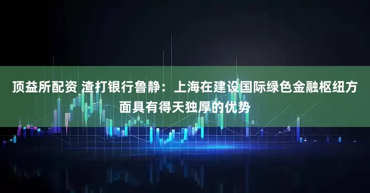 顶益所配资 渣打银行鲁静：上海在建设国际绿色金融枢纽方面具有得天独厚的优势